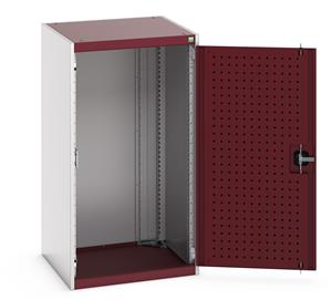40019091.** cubio cupboard with perfo doors. WxDxH: 650x650x1200mm. RAL 7035/5010 or selected